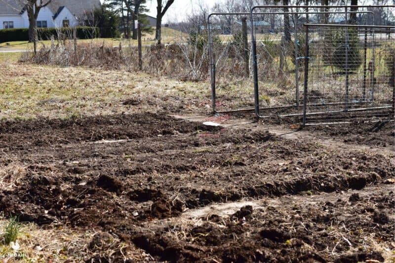 Freshly tilled ground for garden