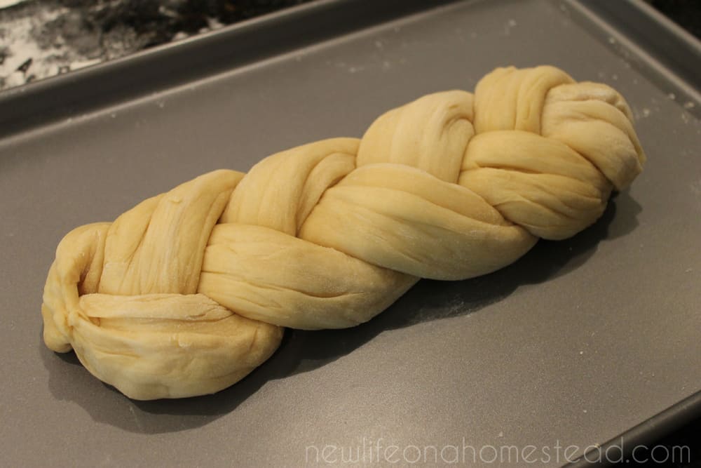 braided challah dough