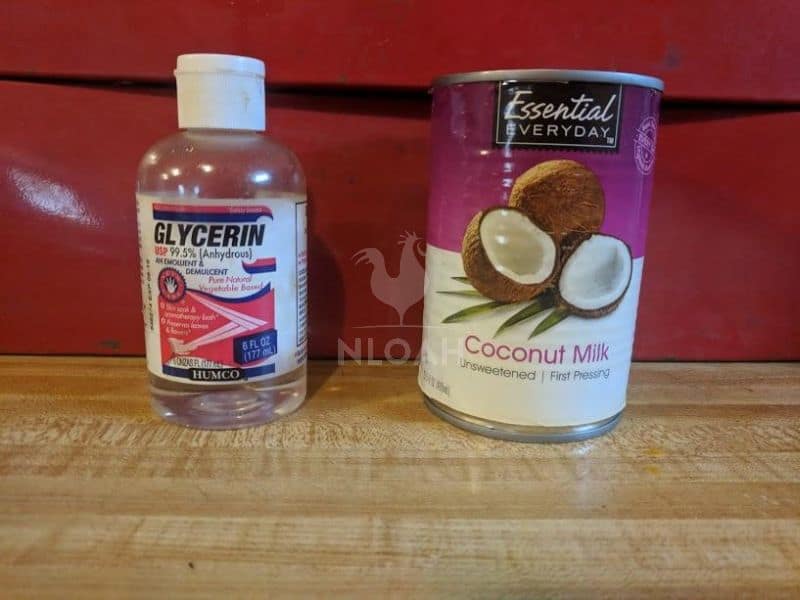 liquid glycerin and coconut milk