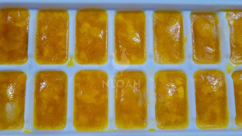 Egg cubes frozen final product