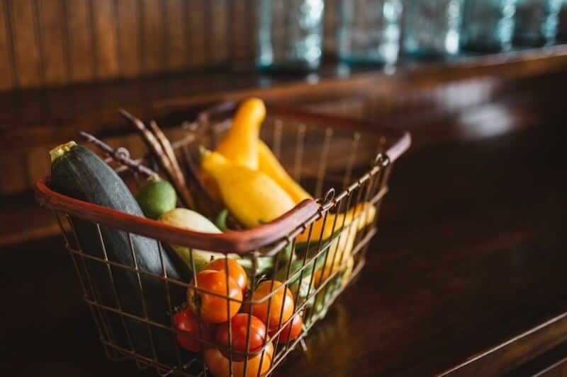 basket full of veggies