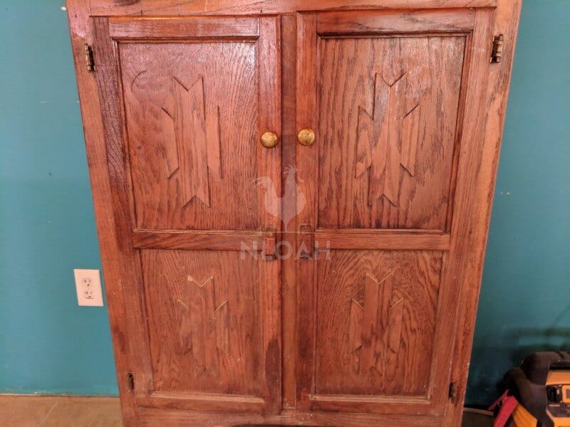 wood polished liquid cabinet dried out