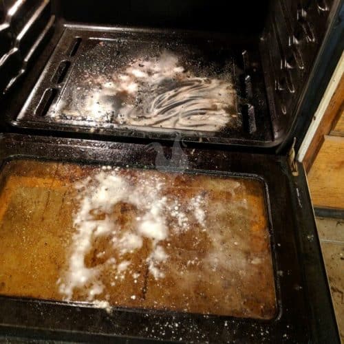 Dish Soap and Rubbing Alcohol Oven Cleaner