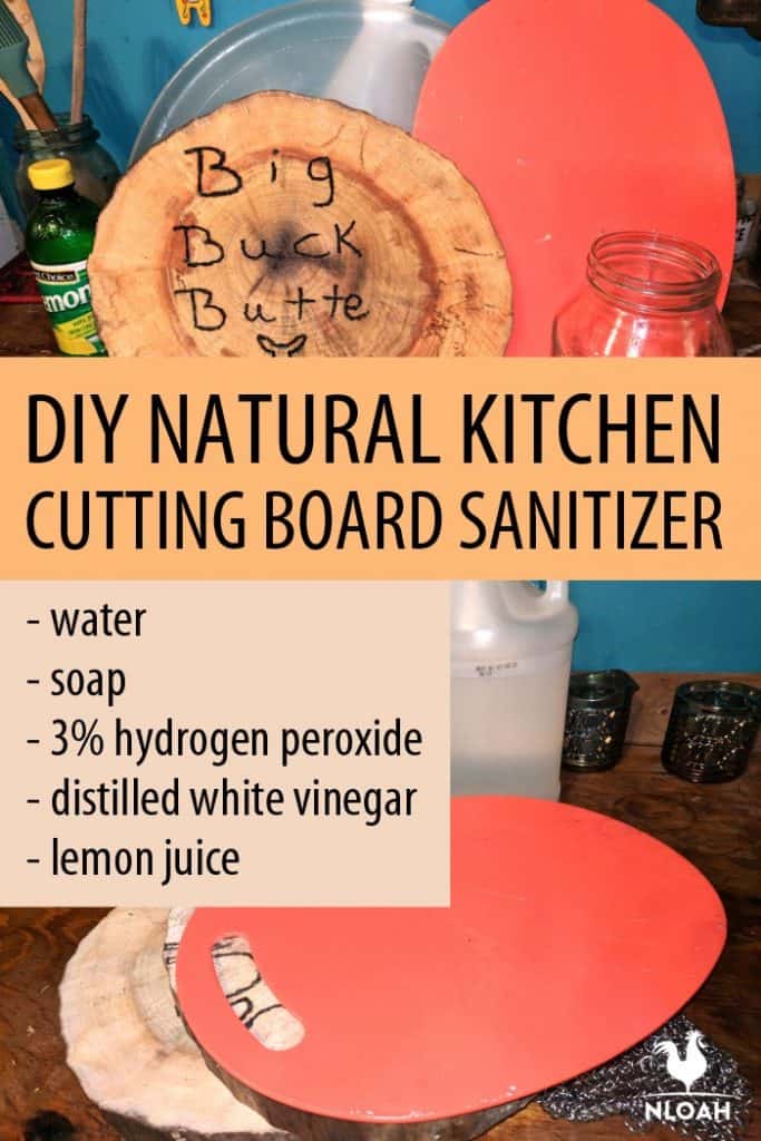 cutting board sanitizer Pinterest image