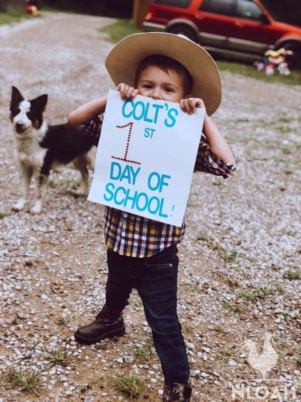 colt's first day of school