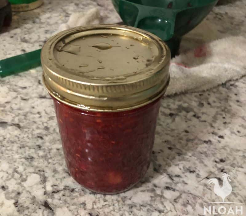 jar filled with jam