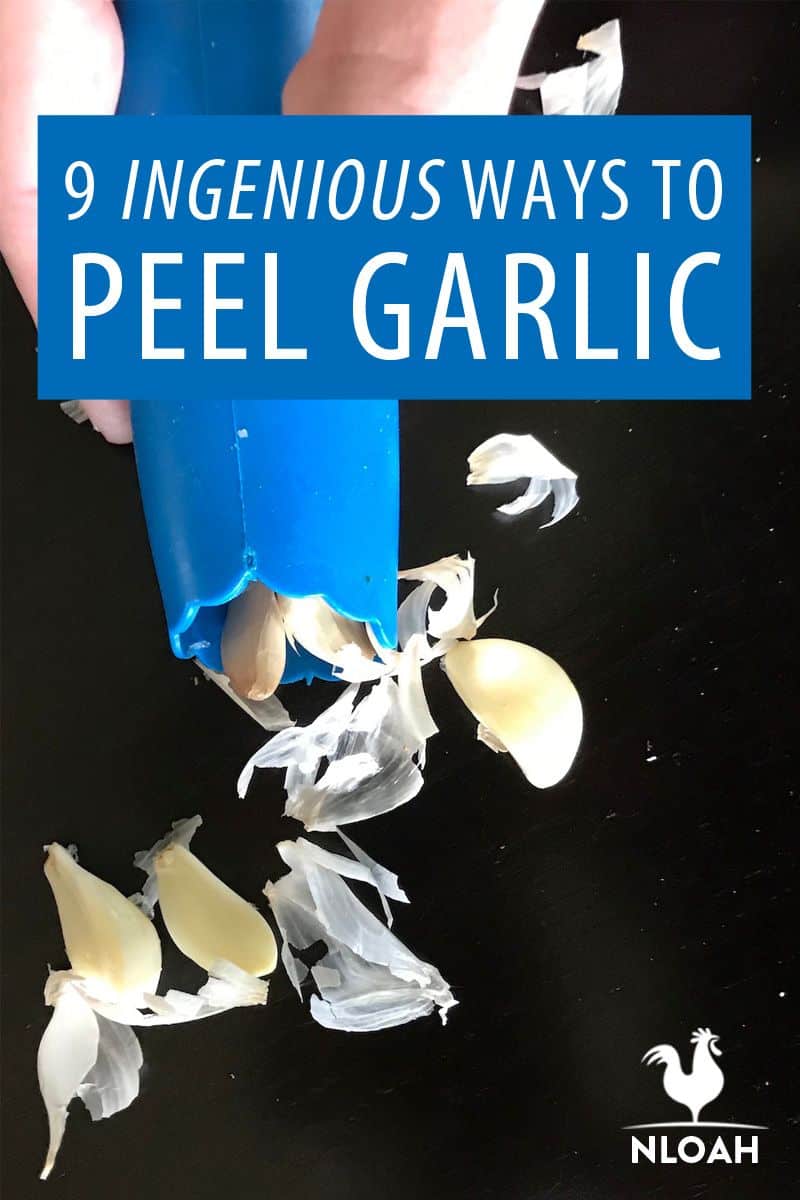 peeling garlic Pinterest image