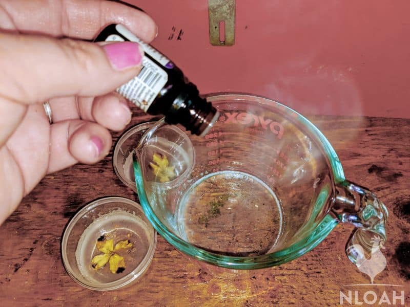 adding essential oils to soap base