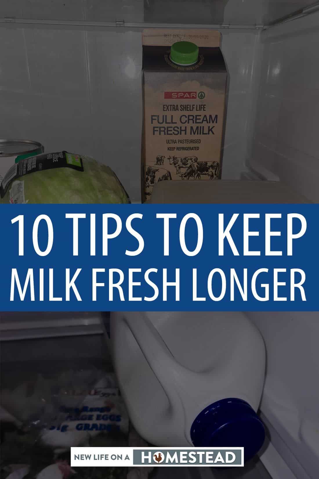 keeping milk fresh pinterest