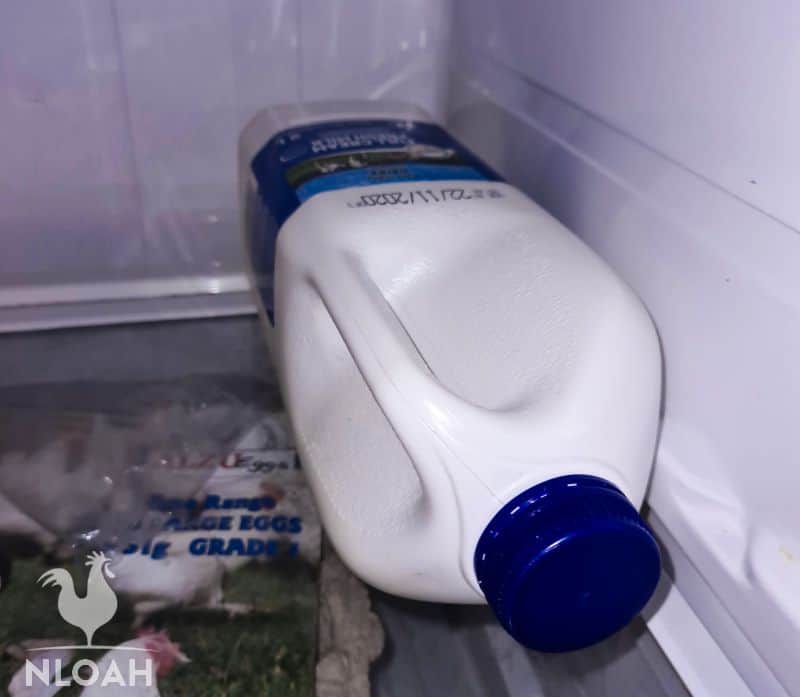 milk in fridge