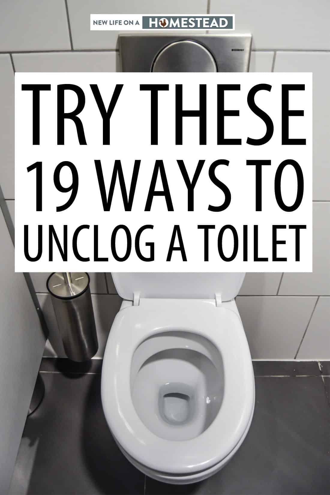 unclogging toilet pinterest image