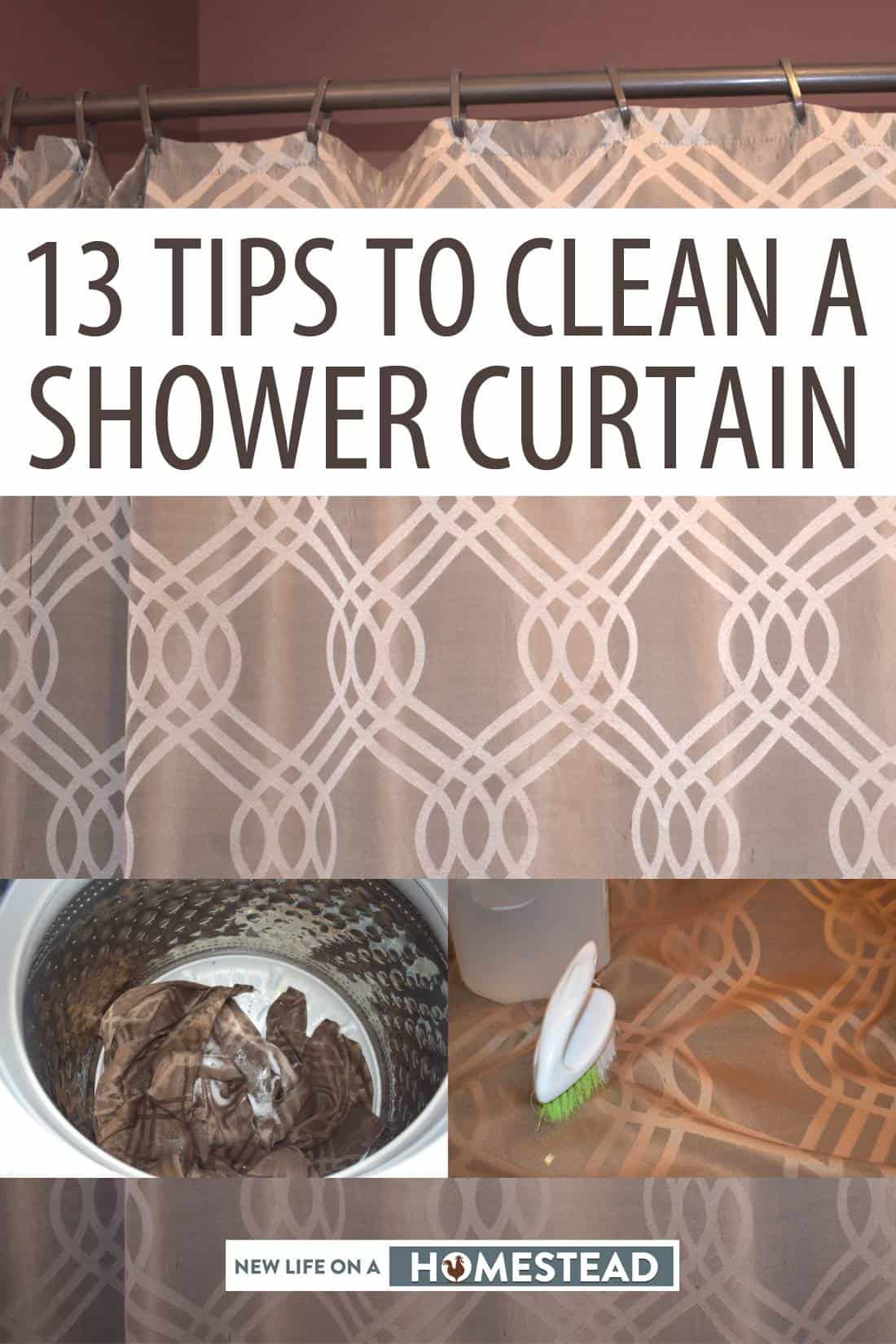 cleaning a shower curtain pinterest