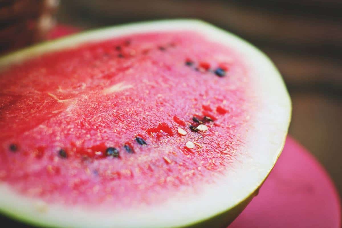 ripe watermelon cut in half