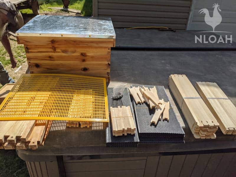 disassembled beehive