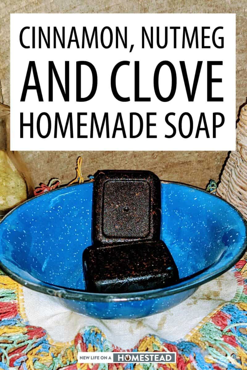 cinnamon homemade soap Pinterest image