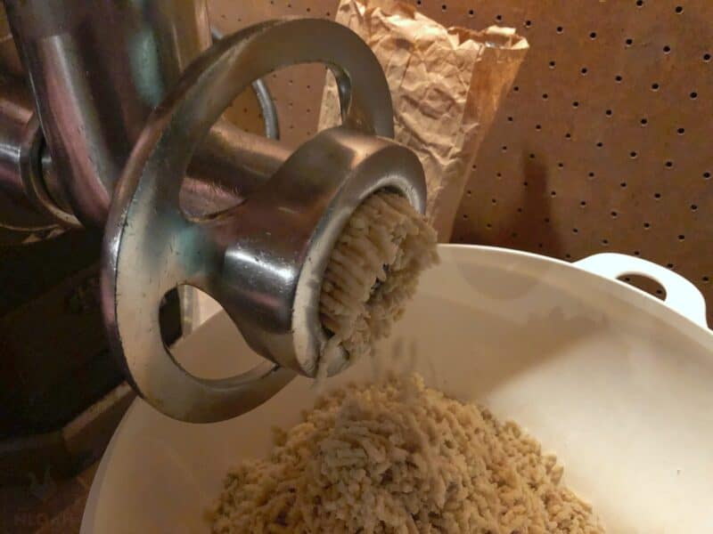 grinding horseradish