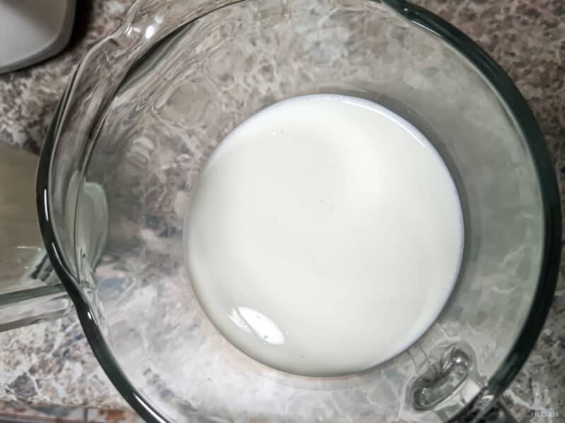 store-bought cow's milk in glass jug