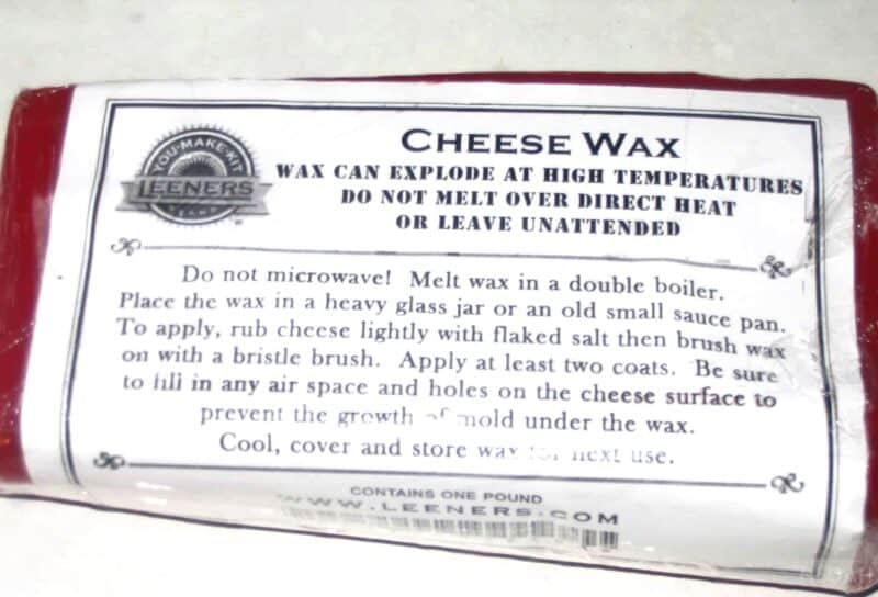 cheese wax in packaging