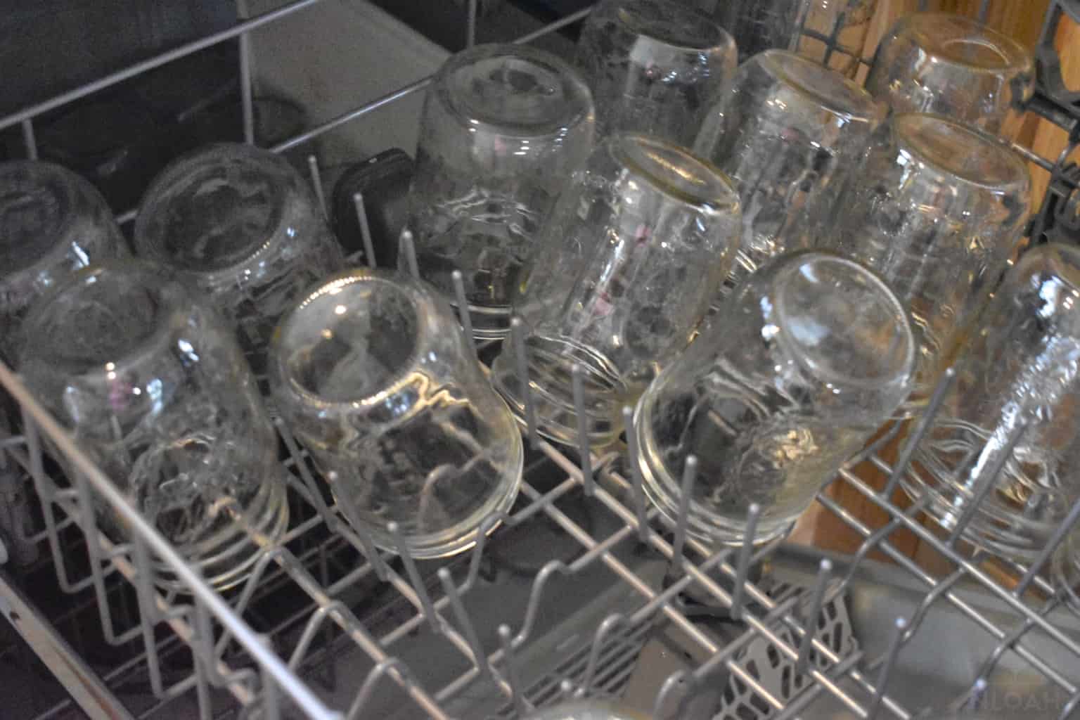 sanitizing canning jars in dishwasher