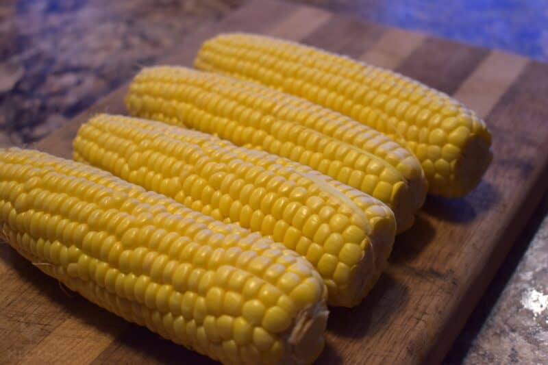 corn ready for freezing