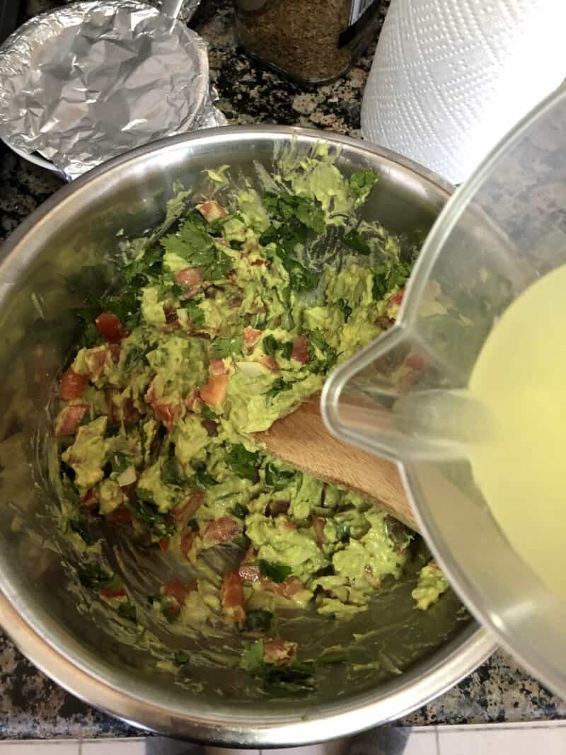 a bowl of guacamole