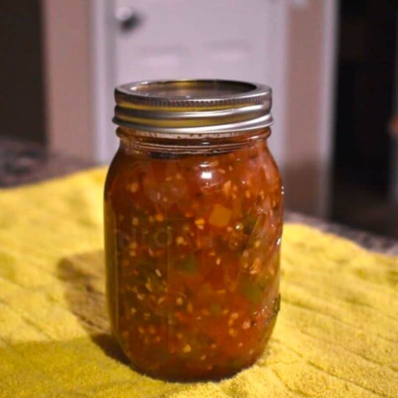 a jar of salsa