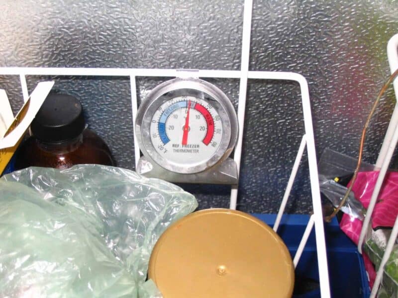 thermostat inside chest fridge