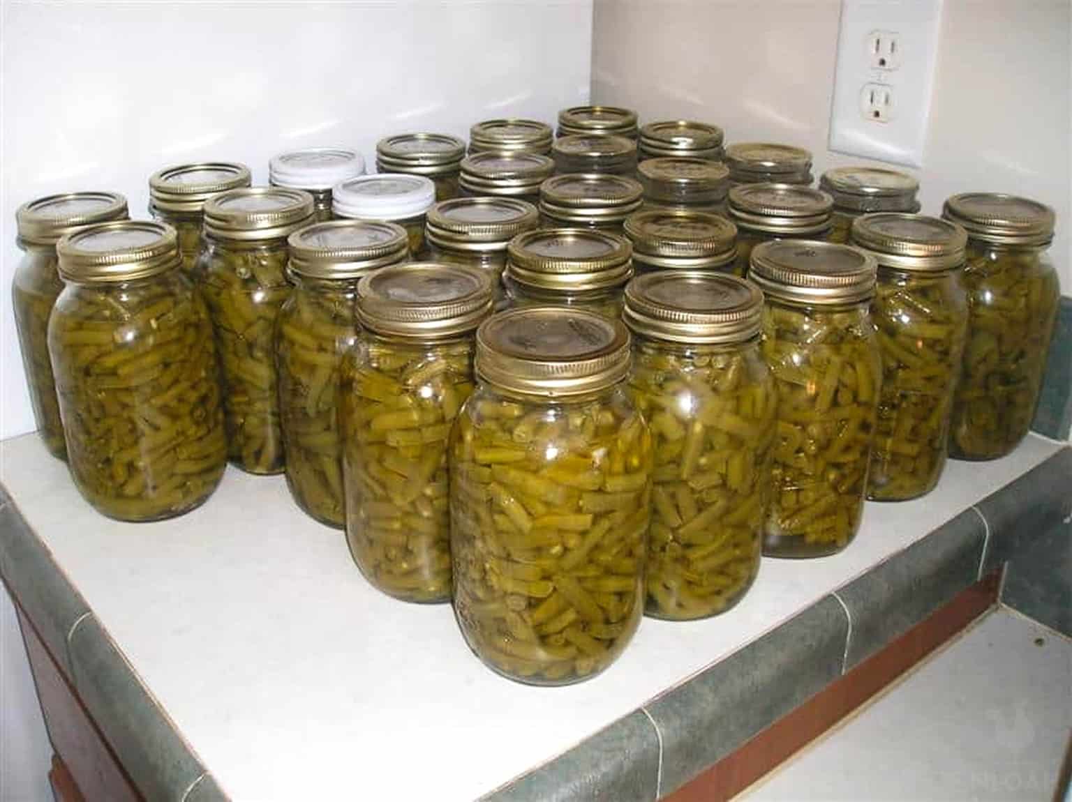 27 jars of canned green beans