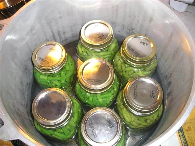 7 cans of green beans in pressure canner