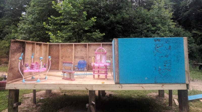 DIY playhouse partially done
