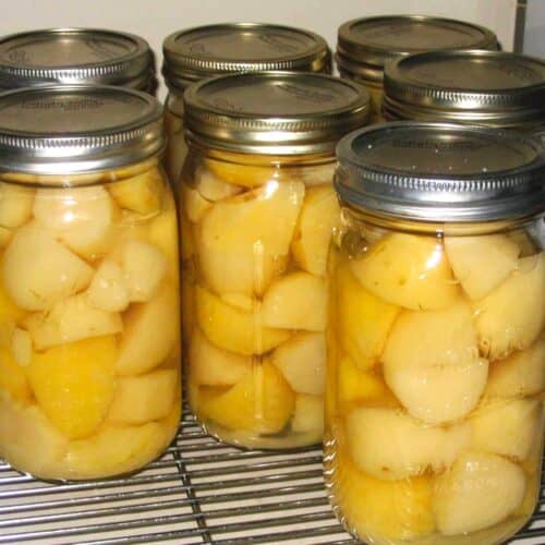 jars of canned potatoes