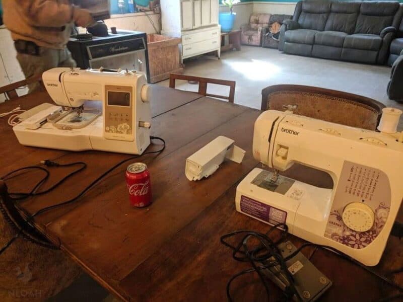 two sewing machines