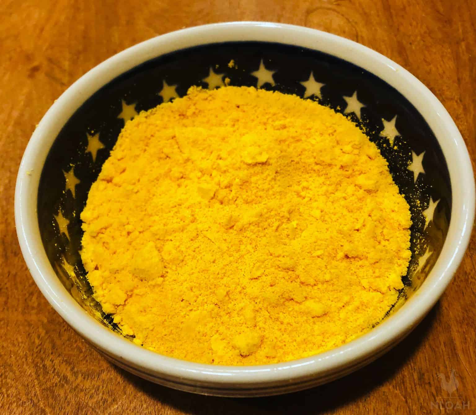 a bowl of powdered eggs