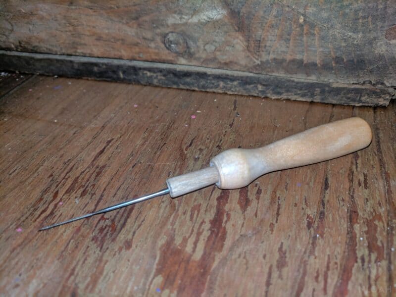 needle felting tool with wood handle