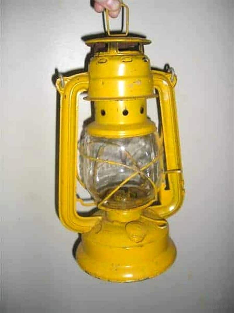 yellow kerosene lamp