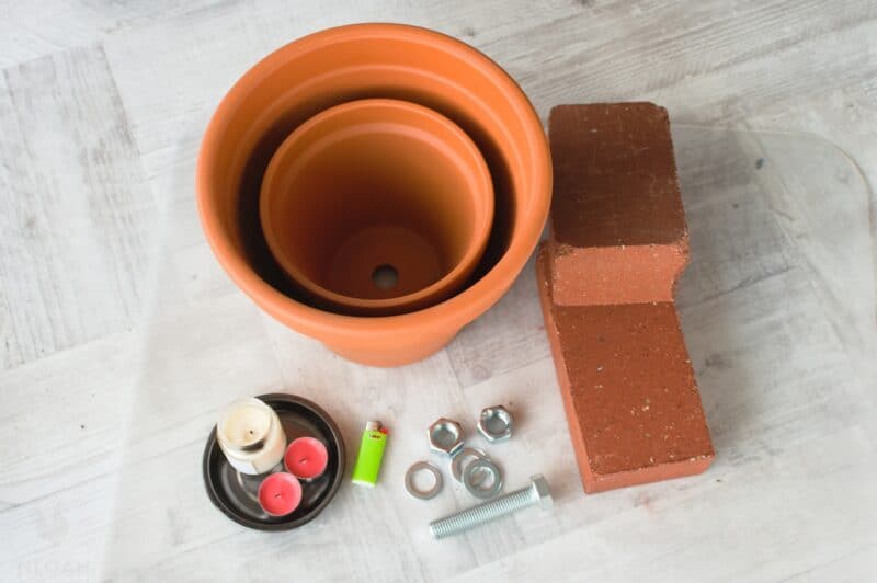 clay pot heater tools and materials