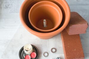 placing second pot inside the first pot