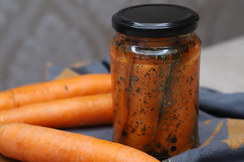 carrots oil packed in jar