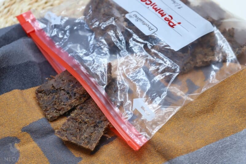 zipper bag with pemmican