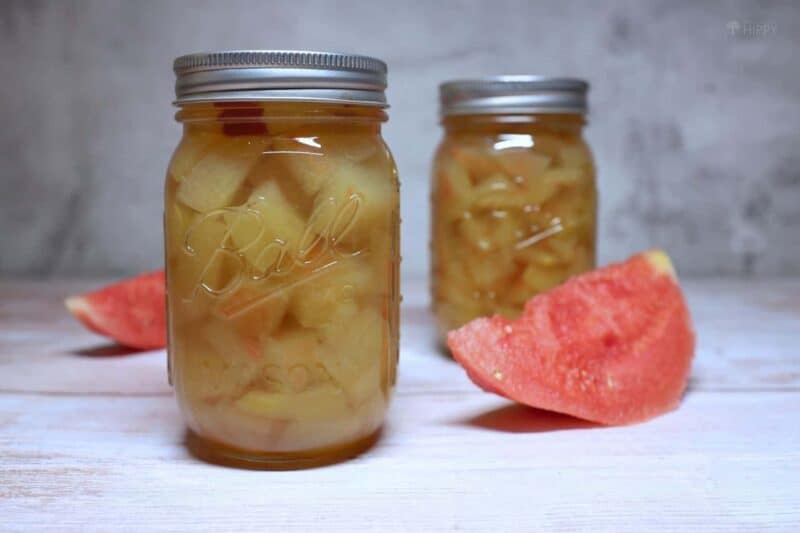 canned watermelon rind pickles