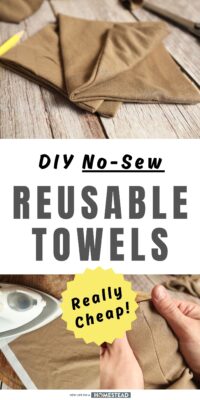 no-sew towels Pinterest