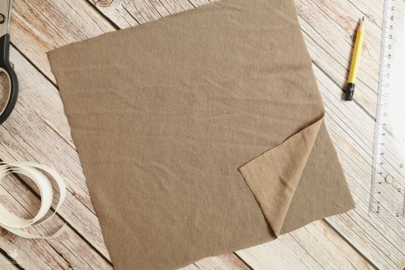 two fabric pieces on top of each-other